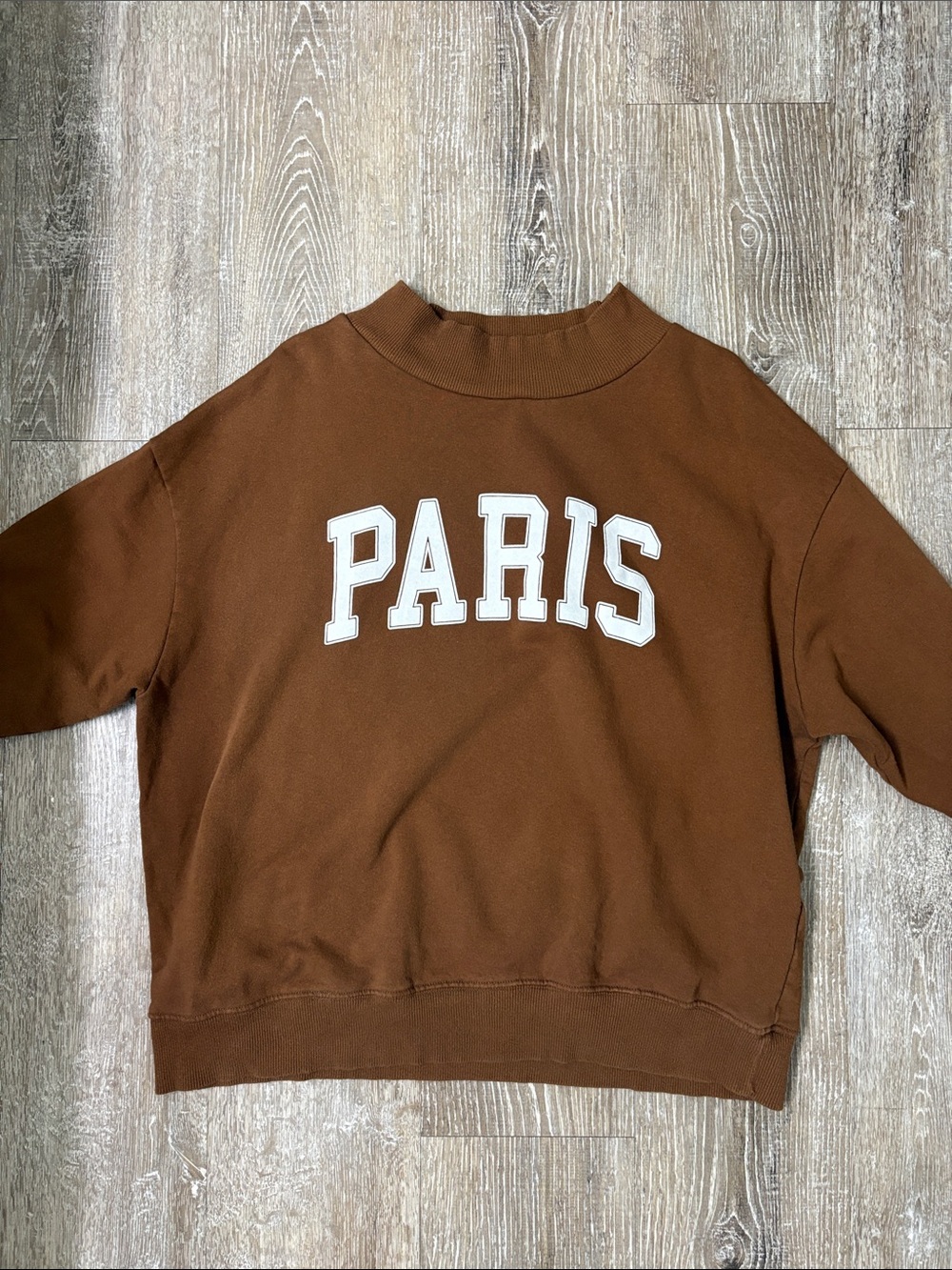 Anthropologie PARIS Brown Women's Mockneck Sweatshirt